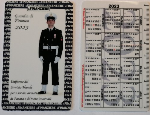 Calendarietto guardia - calendarietto, di